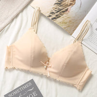 Gathered shapeless seamless bra
