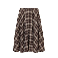 Women's Loose Plaid Midi Dress