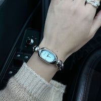 Good-looking Gold Elegant Oval Women's Watch Bracelet