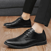 Business Casual Leather Men's 39-46 Size Lace-up Wedding Shoes