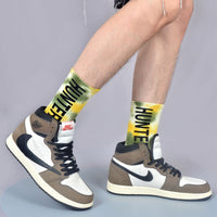 Tie-Dyed Thin Tube Socks For Men And Women