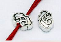 Ancient Silver Auspicious Cloud Back Cloud Beads Small Tassel