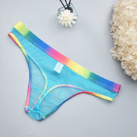 Men's Underwear See-through Dress Rainbow Edge
