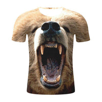 New Animal Print 3d T-shirt Men's Short Sleeve