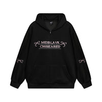 Bow Embroidery Letter Loose Sweatshirt Men