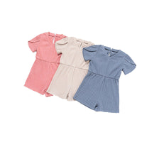 Summer New Solid Color Pit Stripe Bodysuit Shorts