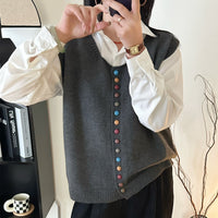 Knitted Vest Women's Spring And Autumn Outer Wear Cardigan