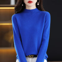 Loose Slimming Thickened New Wool Women's Half Turtleneck Knitted Sweater