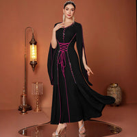 Stitching Drawstring Fashion Womens Dress