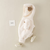 Baby Autumn And Winter Jumpsuit Double-sided Velvet Thermal Cotton-padded Clothes