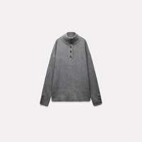 Mock-neck Stripes Sweater Sweater For Women