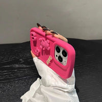 Three-dimensional Bear Modification Machine Phone Case