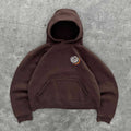 Female Printed All-matching Loose Hooded Sweater