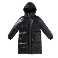 Down Jacket Boy's Long Overfashionable Knee Western Style
