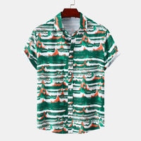 Hawaiian Floral Men's Short-sleeved Shirt Fashion