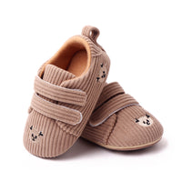 Embroidered Little Bear Baby Shoes Double Velcro Striped Children's Shoes Toddler Shoes