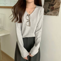 Loose Vneck Soft Cozy Sweater For Layering