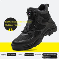 Summer Anti-smashing And Anti-penetration Men's Lightweight And Comfortable Labor Protection Shoes
