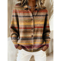 Womens Loose-Fit Long-Sleeve Shirt With A Bold Colorful Plaid Print