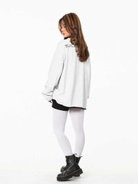 Fake Two-piece Printed T-shirt Women's Long Sleeve Top