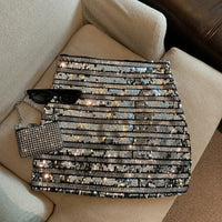 New Womens Chic Sequin Bodycon Skirt