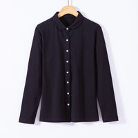 Long Sleeve Shirt Women's Cotton Top Bottoming Shirt