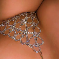 Full Heart Shape Rhinestone Underpants
