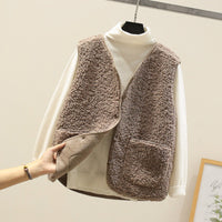 Version Fur Vest Granule Fleece Shoulder Jacket