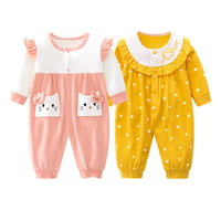 2 Pieces Of Newborn Baby Female Romper Jumpsuit