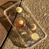 Gem Crescent Retro Small Number Of Three-dimensional Transparent Phone Case