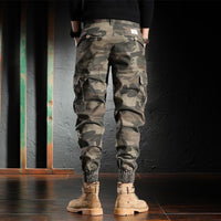 Men's Spring And Autumn Camouflage Loose Ankle Banded Working Pants