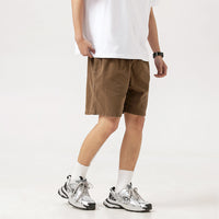 Men's Loose Washed-out Cotton Shorts