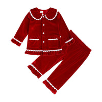 New Year's Children's Gold Velvet Home Clothes For Sleeping