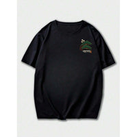 Men's Casual Versatile Simple Japanese Crane Print Top