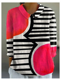 Women's Loose Casual Graffiti Printing Shirt