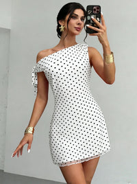 Sexy Polka Dot Women's Off-Shoulder Dress