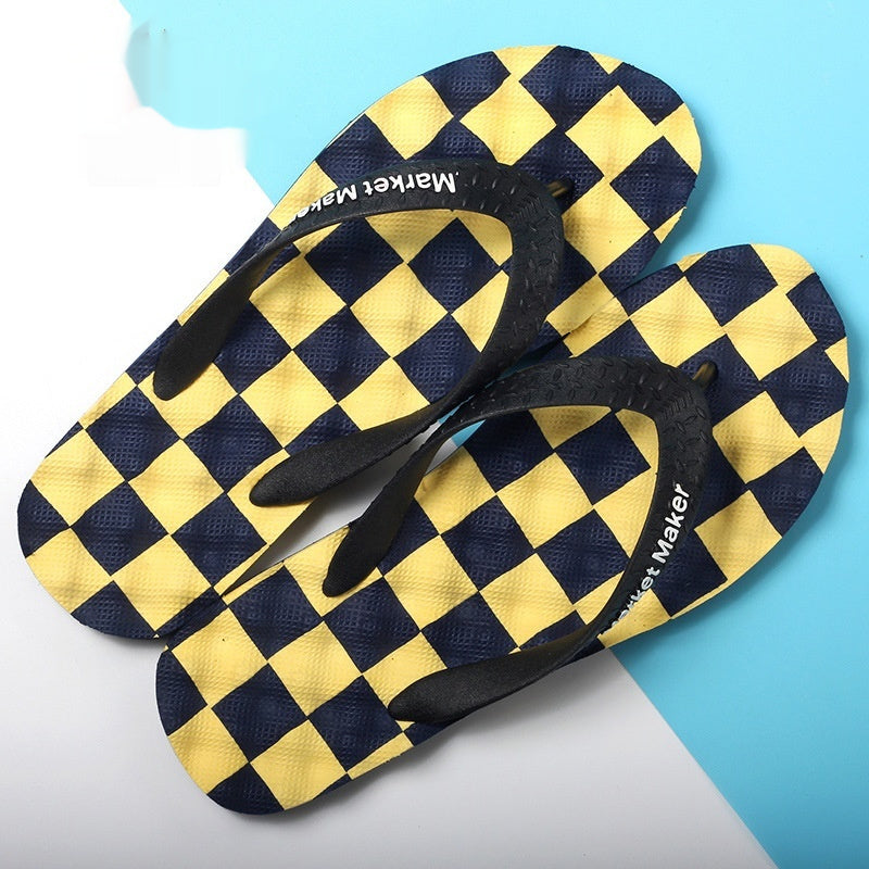 Summer Rubber Vietnamese Slippers Outdoor Fashionable Men's Fashionable Beach Shoes One Piece Dropshipping