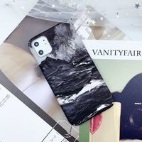 Black ocean wave mobile phone case