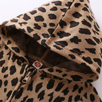 Baby's Brown Leopard Chest Zipper Jumpsuit