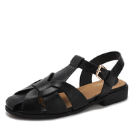 Baotou Woven Piggyback Strap Vintage Sandals New Style