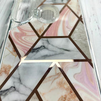 Marble geometric phone case