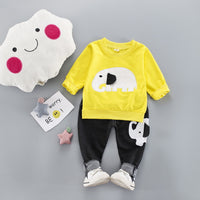 Three-piece cartoon bear with velvet thickening