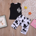 Children's Clothing Sleeveless For Boy Cactus Letter Two-piece Set