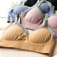 Pregnant Women's Wireless Lace Plus Size Front Buckle Nursing Bra