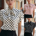 New Style Bow-Knot Collar Elegant Commuter All-Match Shirt For Women