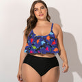 Oversized fat girl female split bikini swimsuit