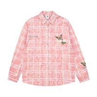 Loose Plaid Long Sleeve Men's And Women's Shirts