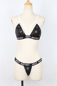 Ladies Fashion Sequin Lingerie Bikini Set