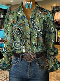 Women's 3D Digital Print Fashionable Casual Shirt