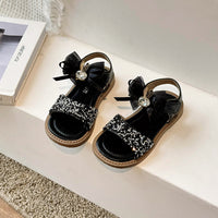 Girls' Summer New Bow Princess Sandals Soft Bottom